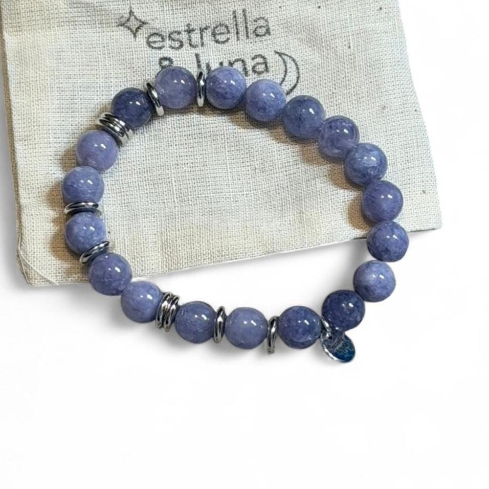 Purple‎ Beaded Crystal Boho Bracelet